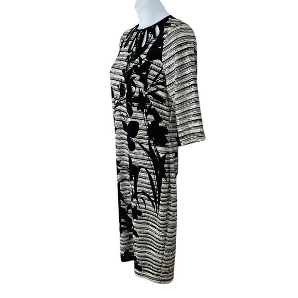 Christin Michaels Women's Size 14 Cut Out Neckline Black White Sheath Dr… - Picture 2 of 7